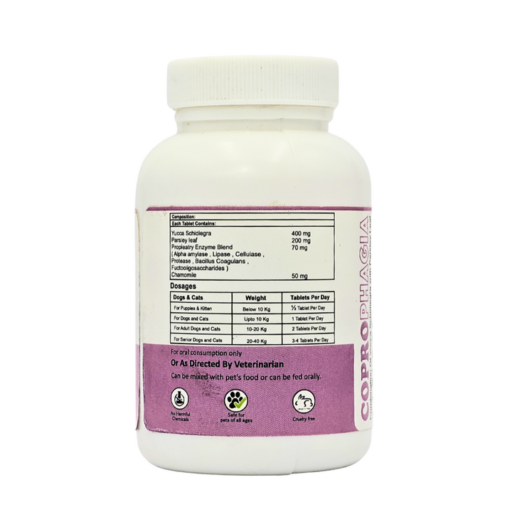 Aniamor Pet Supplements Coprophagia Tablets 60 pcs - Chicken Flavor (Stool-Eating Deterrent)