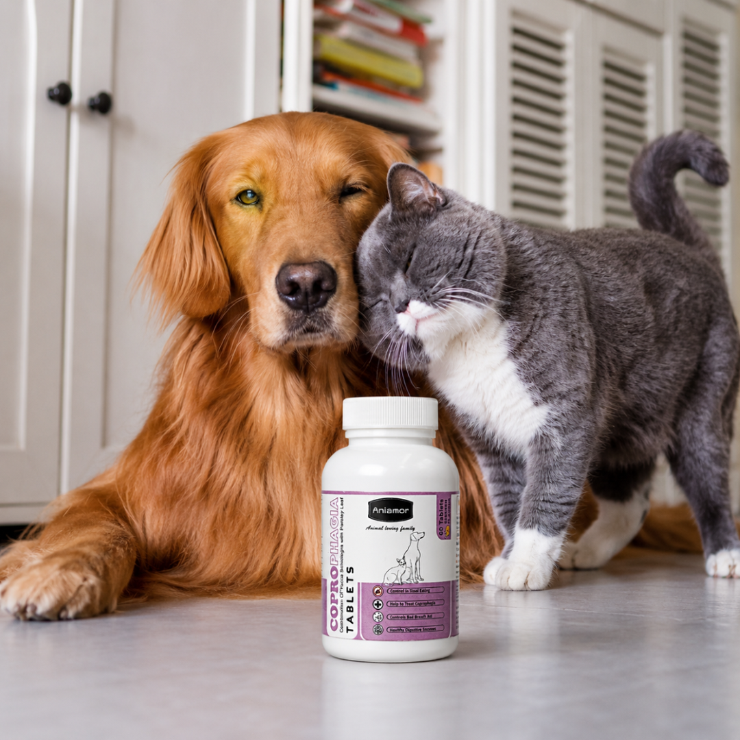 Aniamor Pet Supplements Coprophagia Tablets 60 pcs - Chicken Flavor (Stool-Eating Deterrent)