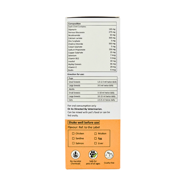 Aniamor Pet Supplements Liver Care Syrup 200ml