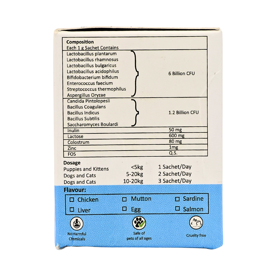 Aniamor Pet Supplements Prebiotic &amp; Probiotic for Pets 1g x 20 sachet