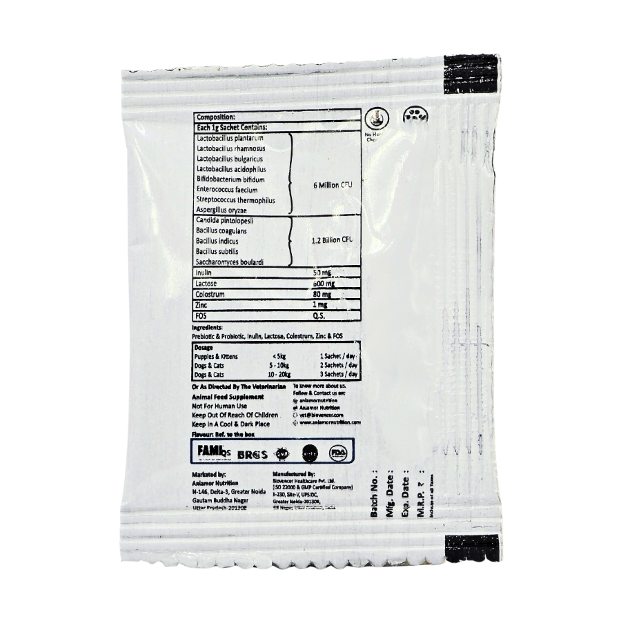 Aniamor Pet Supplements Prebiotic &amp; Probiotic for Pets 1g x 20 sachet